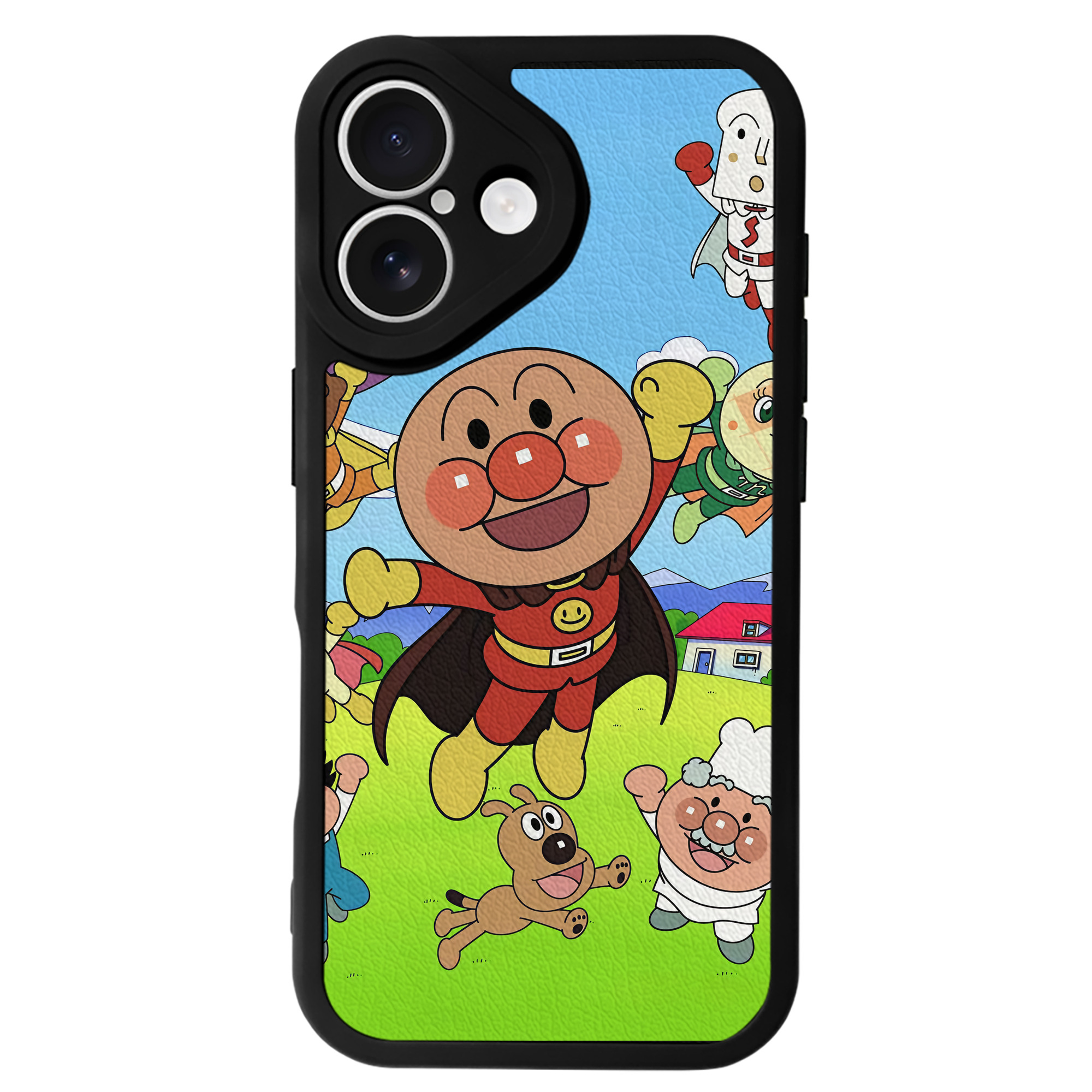 （画像用） アンパンマン Anpanman 【iPhone 16シリーズ対応】シリコンスマホケース（レザー調） 材質：シリコン